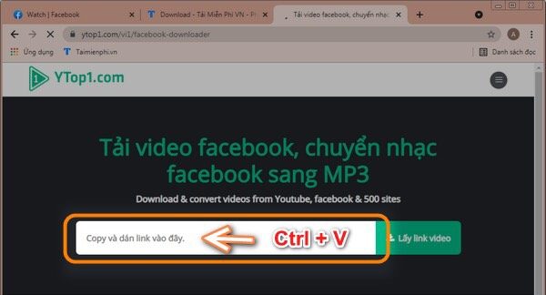 Tải video facebook