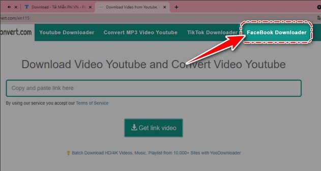 Tải video facebook