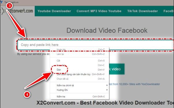 Tải video facebook
