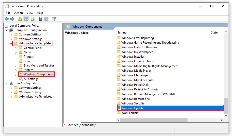 tắt update windows 10