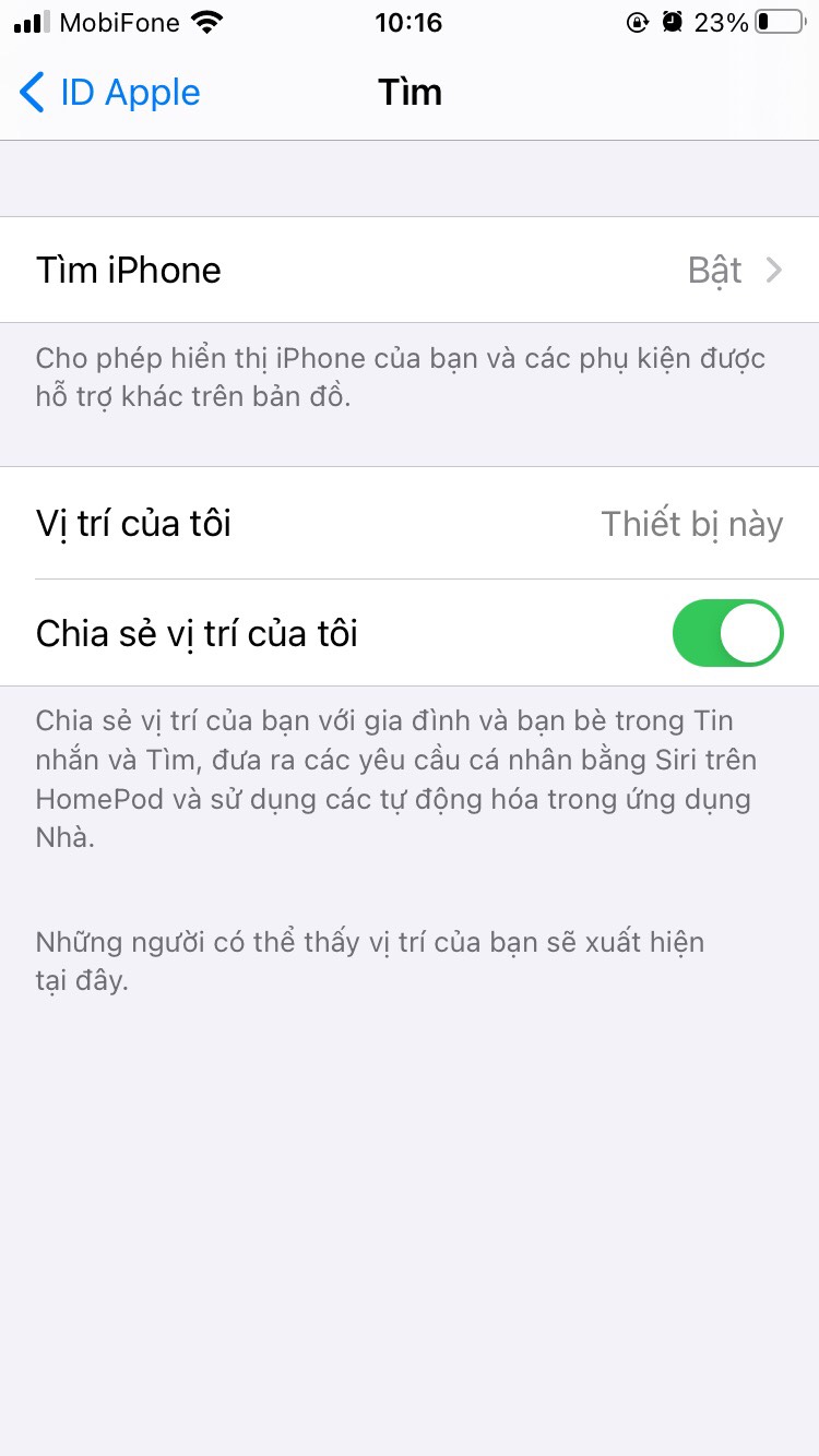 Cách cài đặt định vị điện thoại iphone