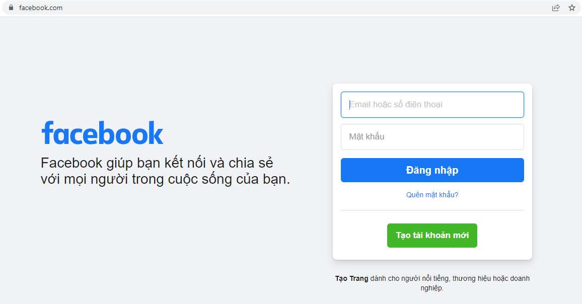 cách tạo tài khoản mới trên facebook