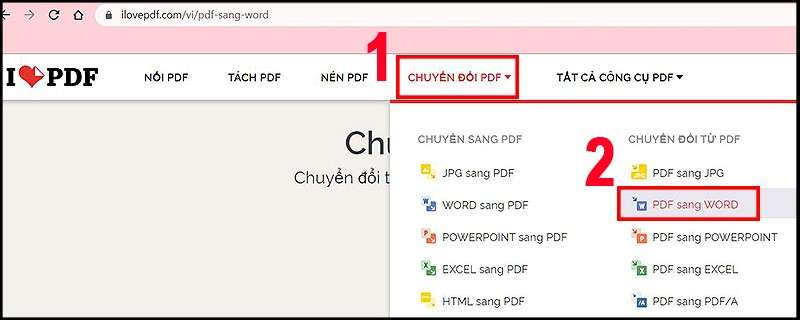 chuyển pdf sang word online không bị lỗi font