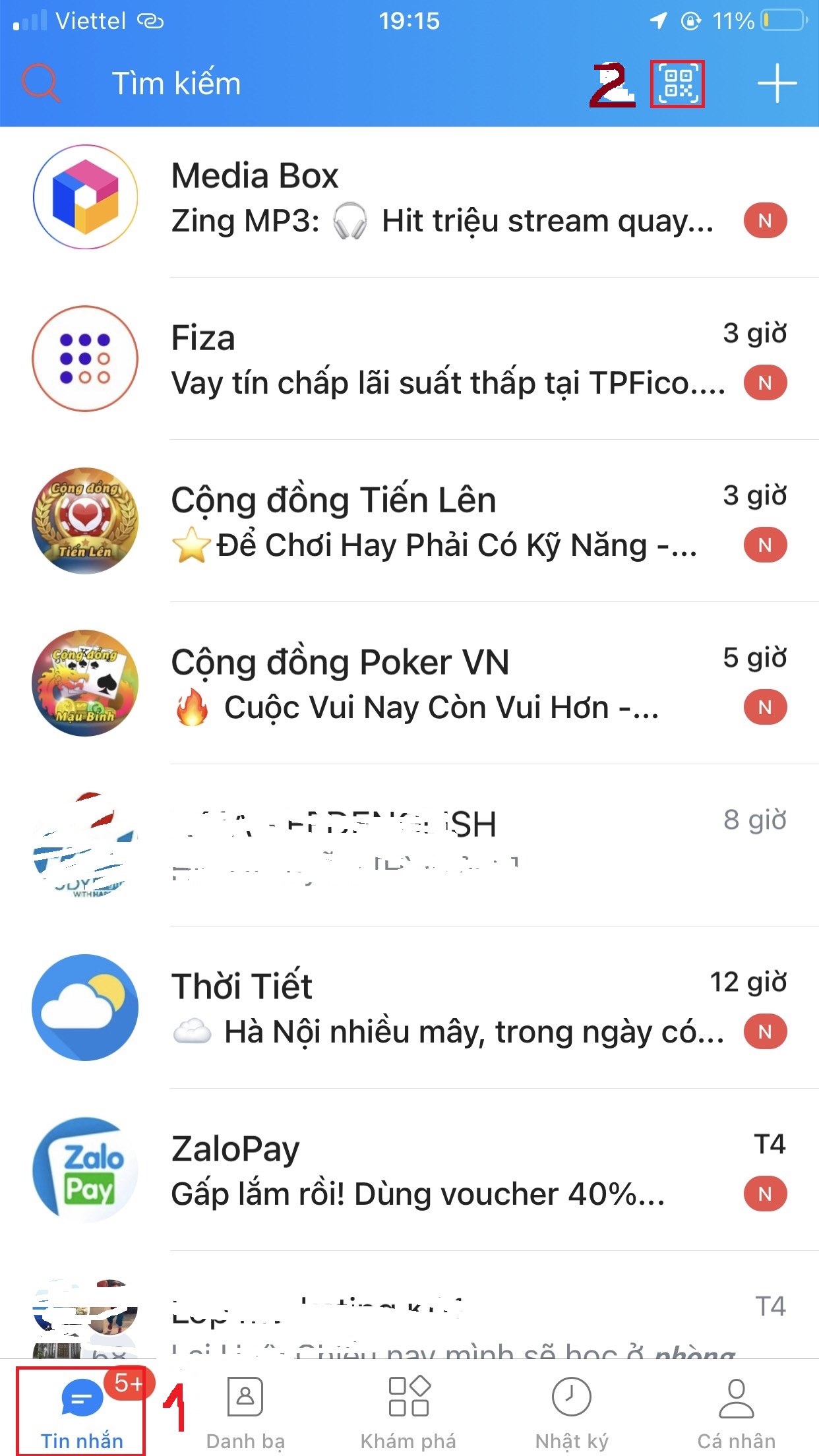 đăng nhập zalo bằng mã qr.