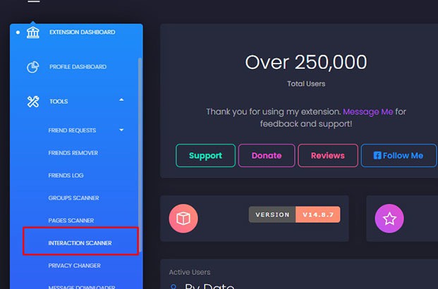 lọc bạn bè không tương tác