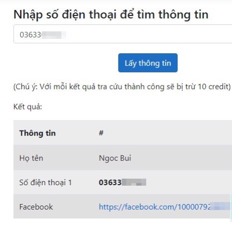 Tìm Fb qua Sđt