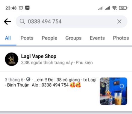 Tìm Fb qua Sđt