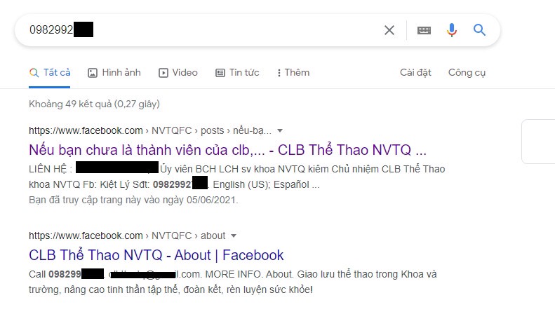 Tìm Fb qua Sđt