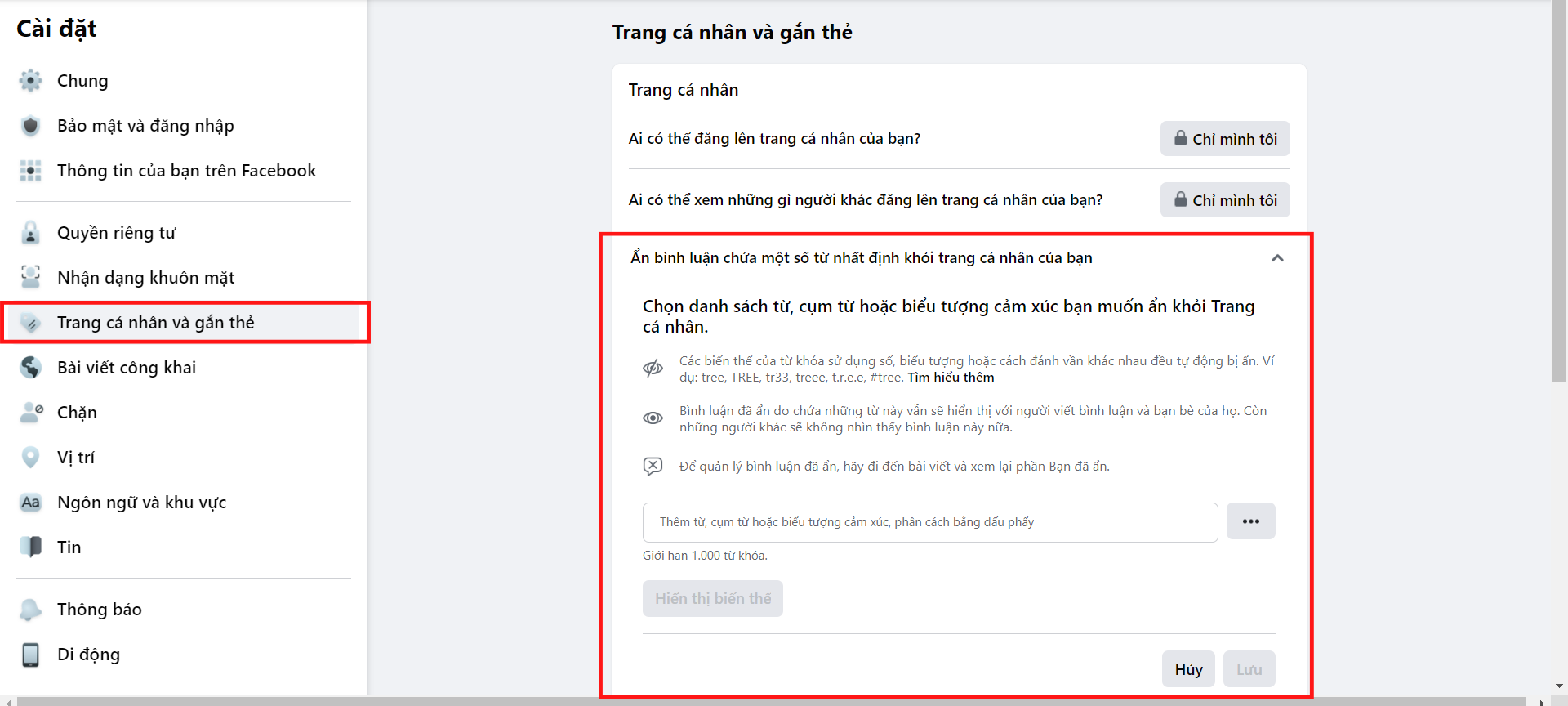 Cách ẩn bình luận trên facebook