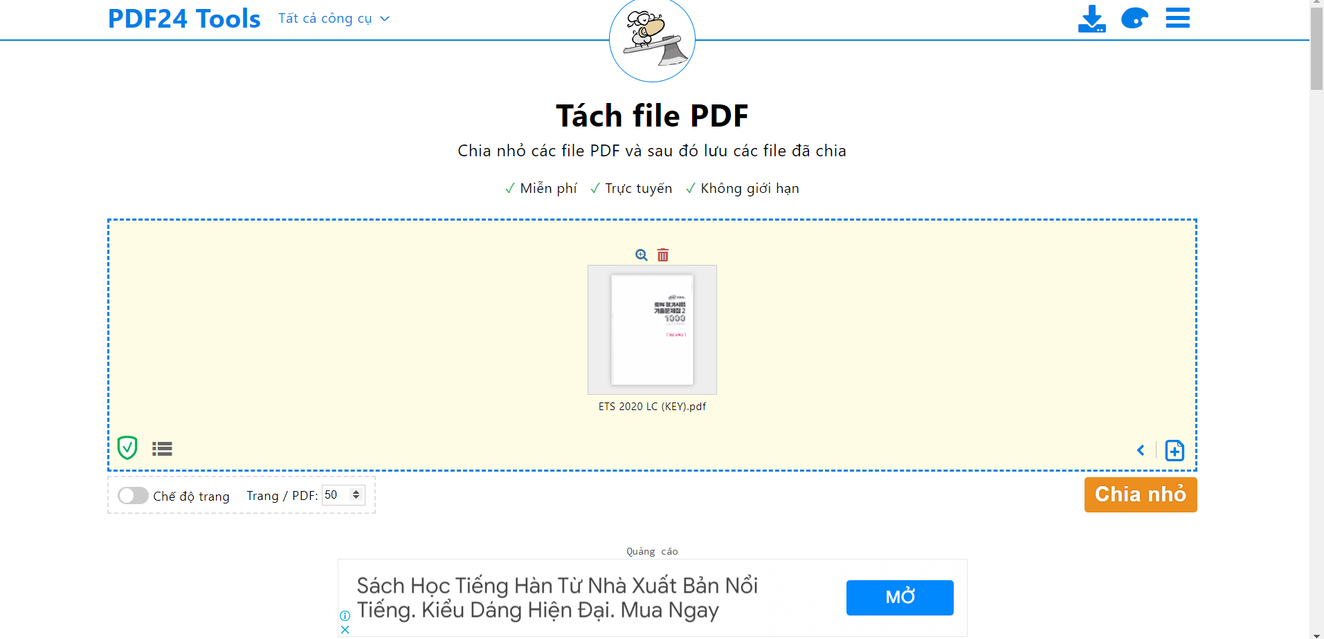 Cách cắt file pdf trên máy tính
