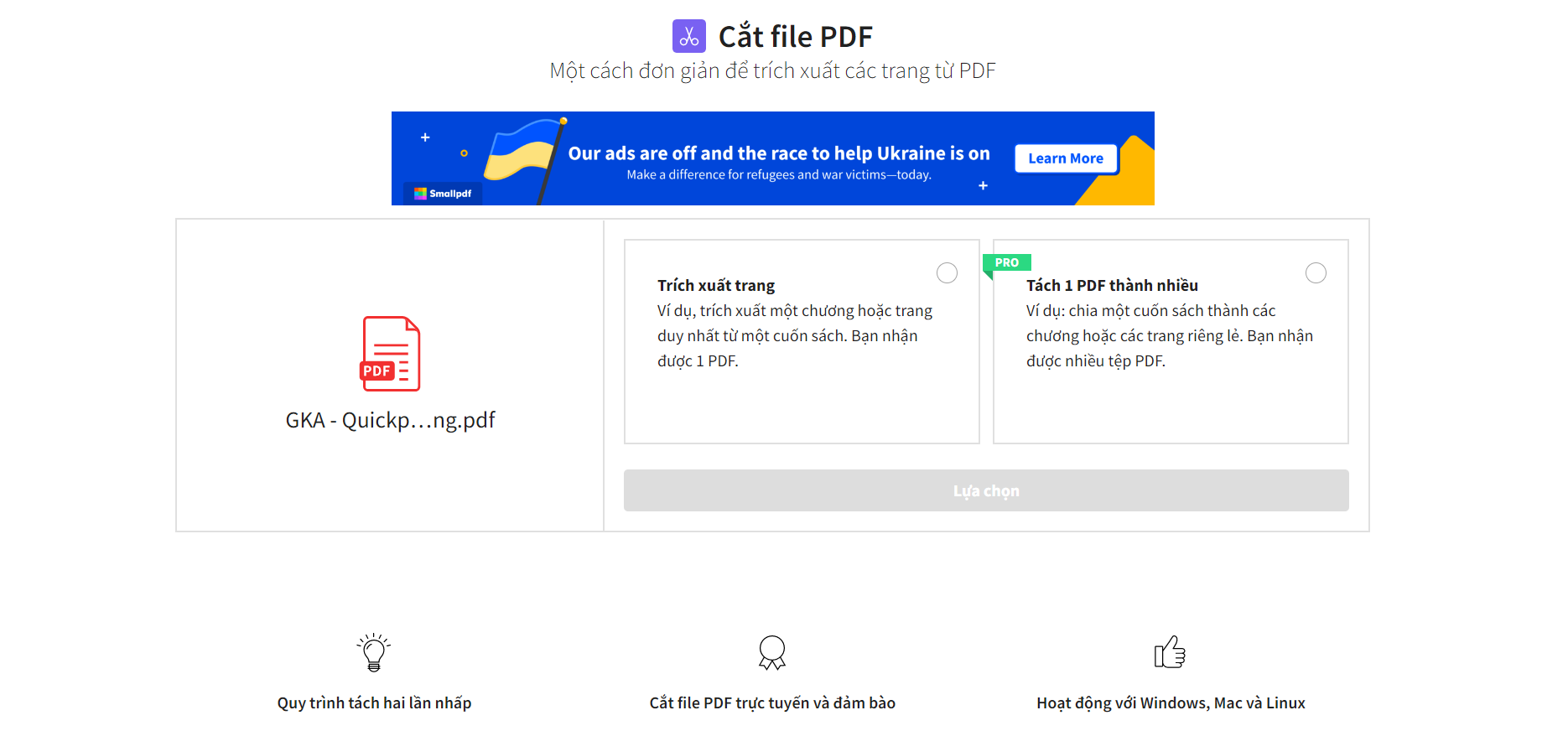 Cách cắt file pdf trên máy tính