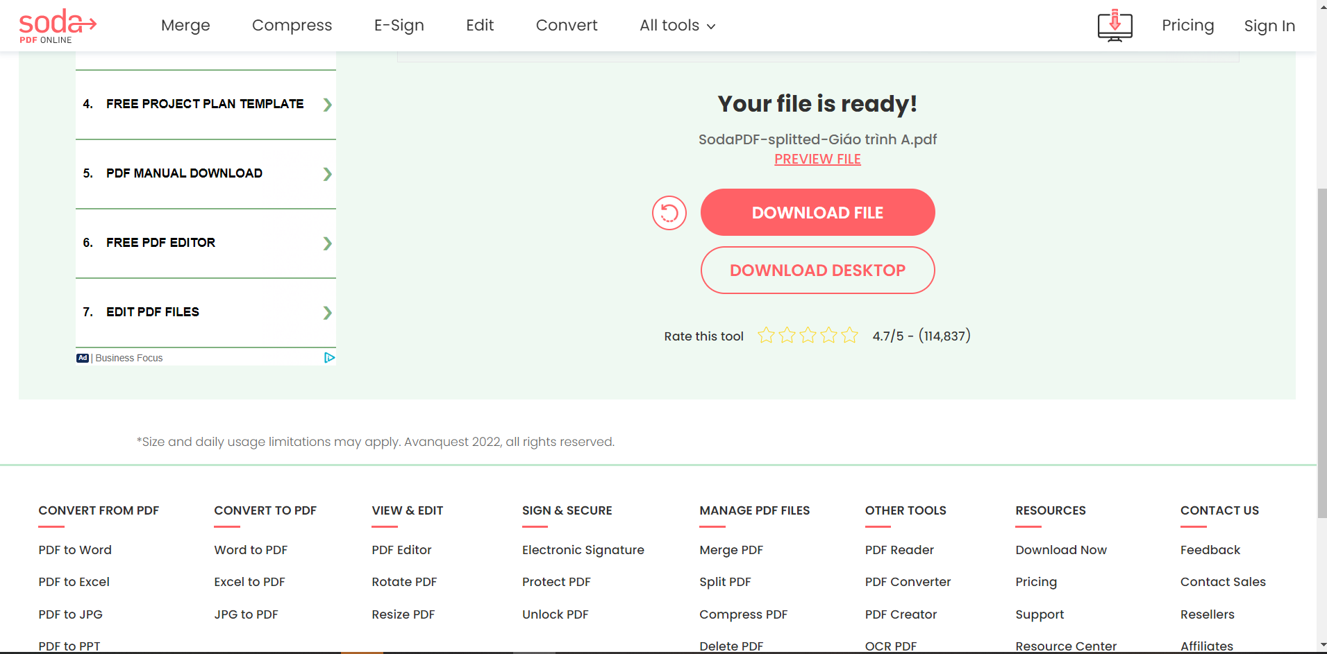 Cách cắt file pdf trên máy tính