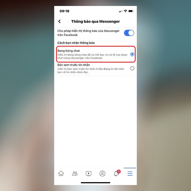 cách mở bong bóng chat Messenger trên iPhone