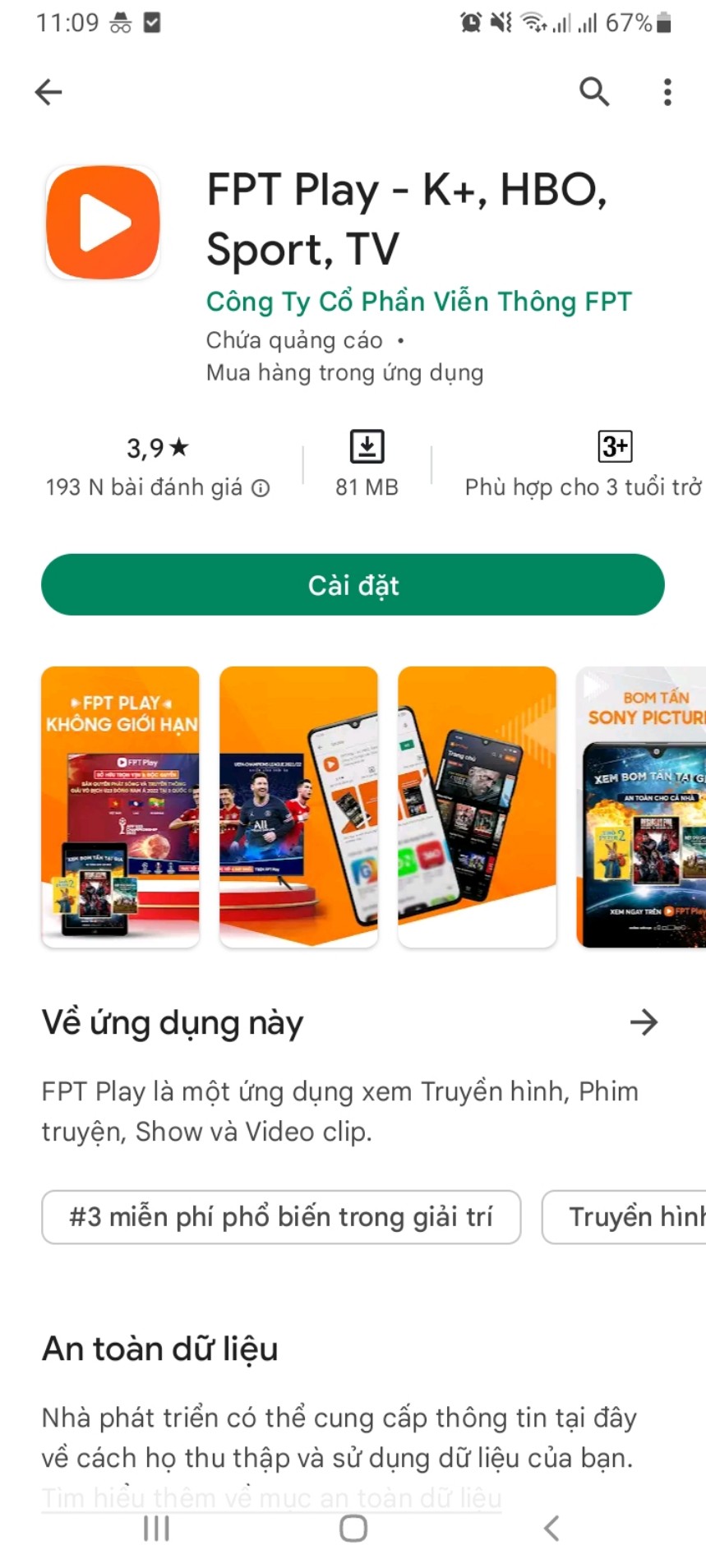 Cách xem K+ miễn phí trên điện thoại