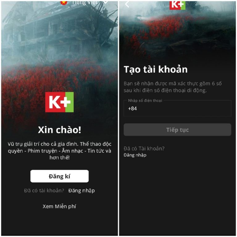 Cách xem K+ miễn phí trên điện thoại