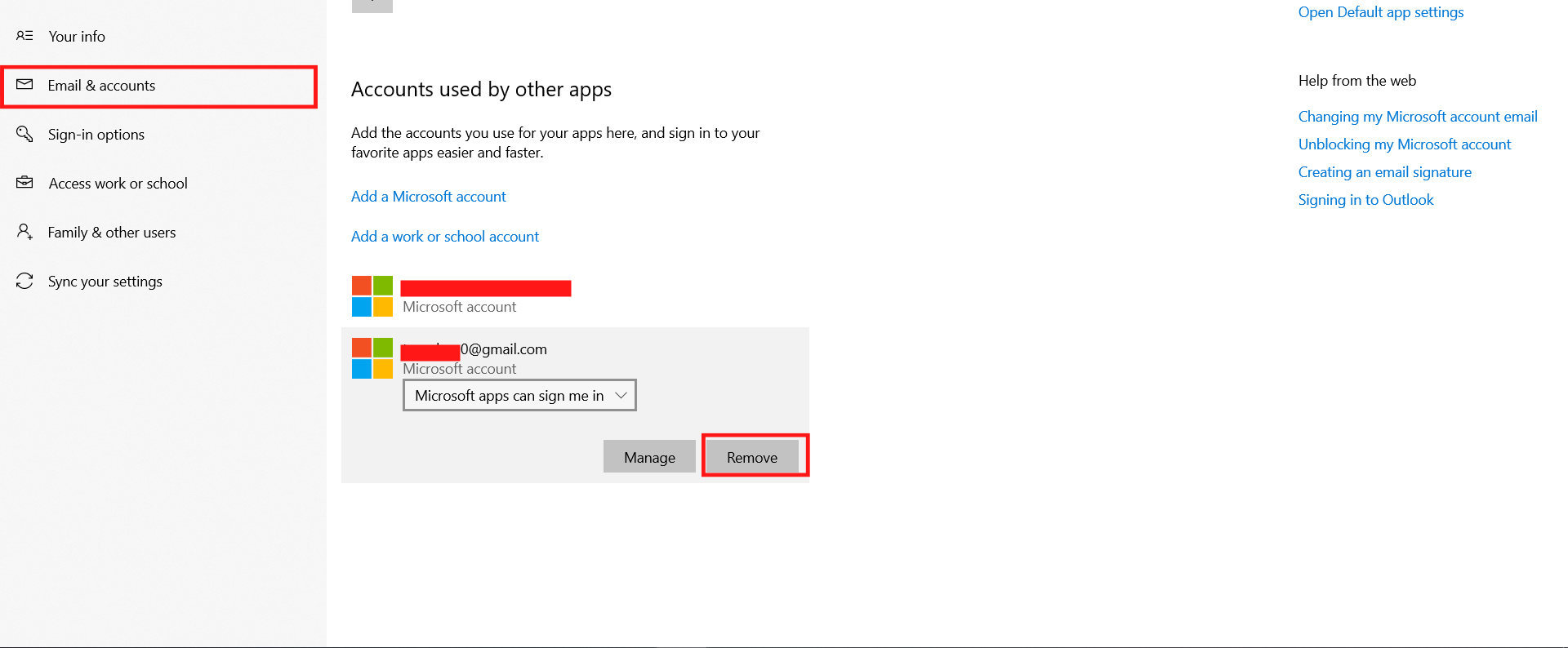 Cách xoá tài khoản microsoft trên win 10