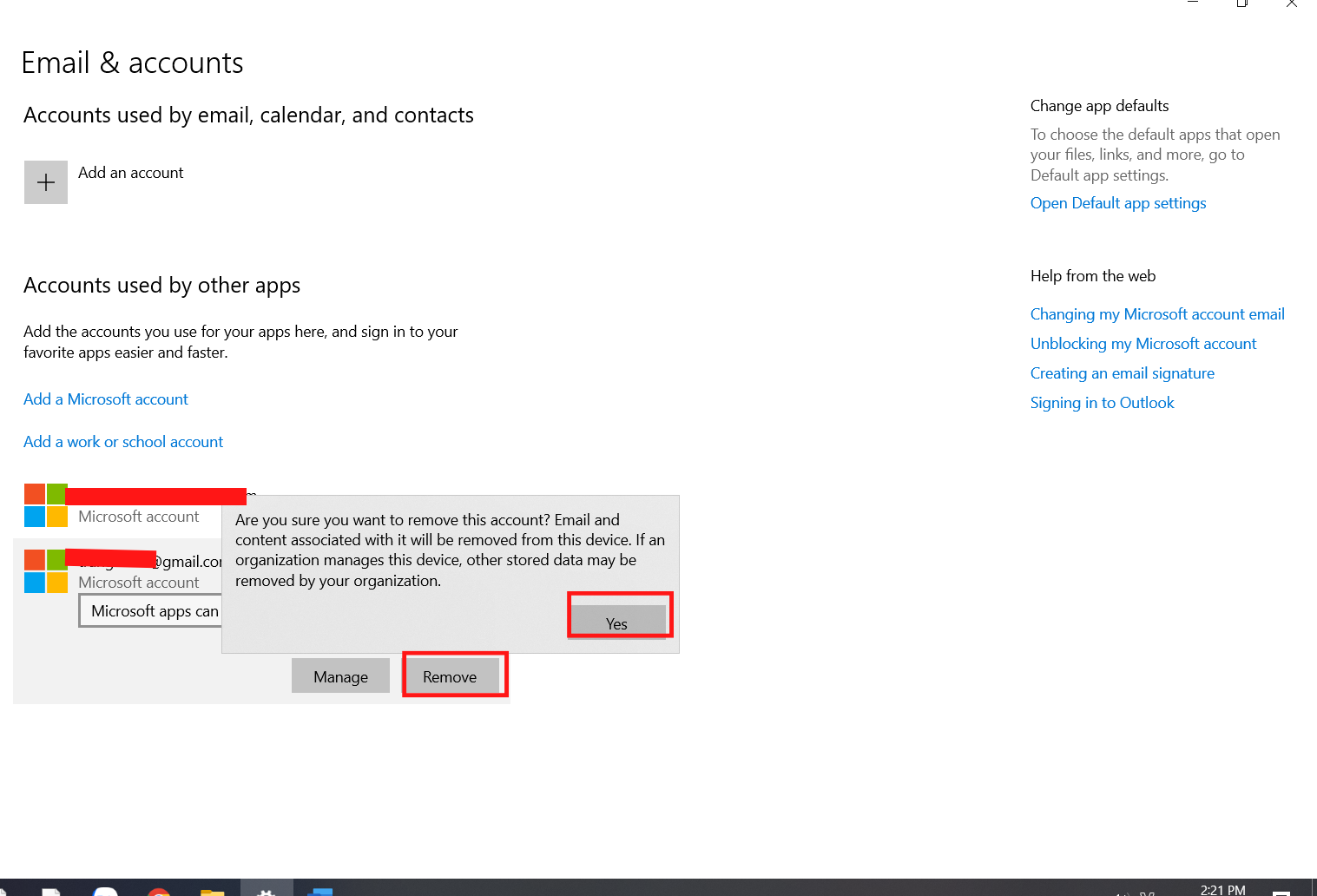 Cách xoá tài khoản microsoft trên win 10