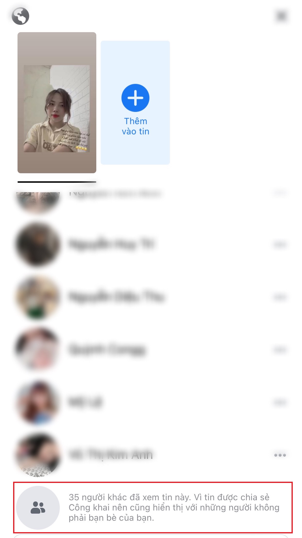cách xem người lạ xem tin story trên facebook là ai