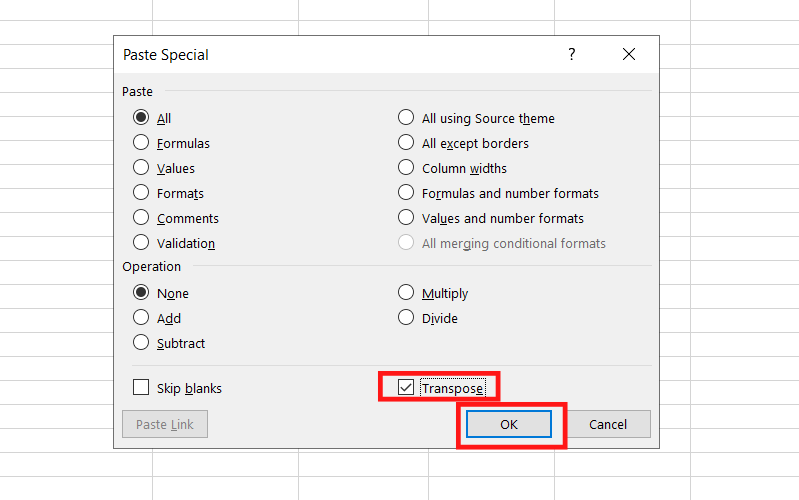 chuyển hàng thành cột trong excel