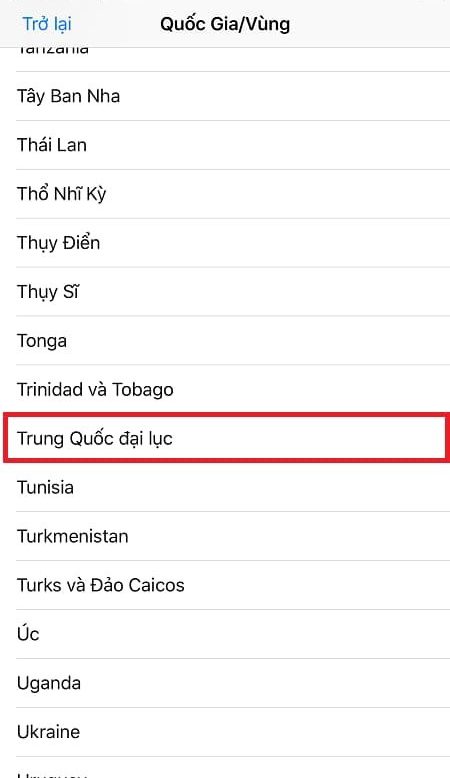 chuyển vùng AppStore sang trung quốc