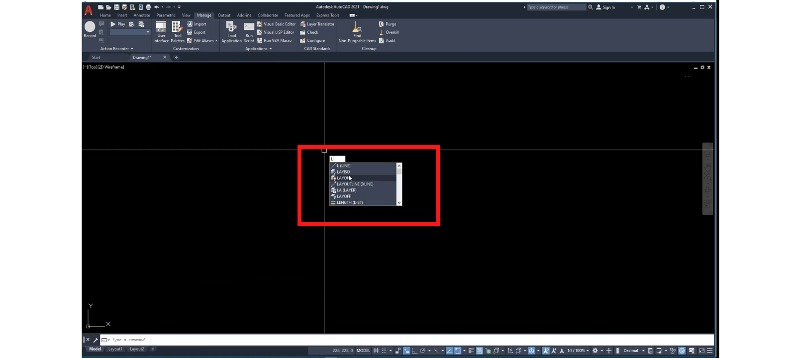 hiện gợi ý lệnh trong cad