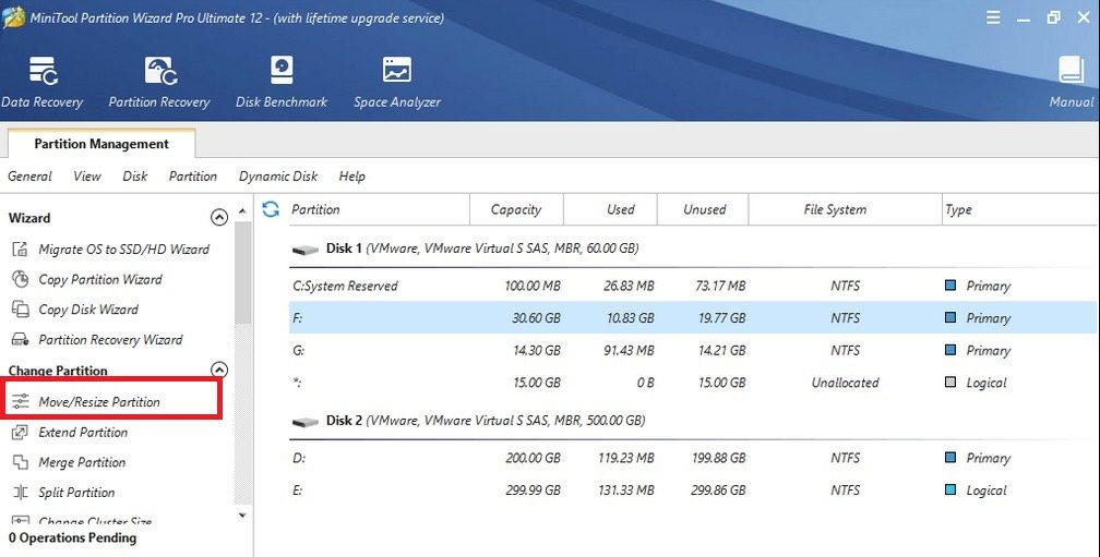 hướng dẫn sử dụng Minitool partition wizard