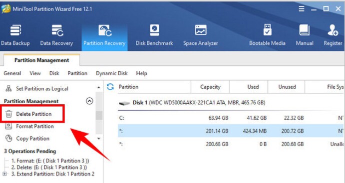 hướng dẫn cách sử dụng Minitool Partition Wizard
