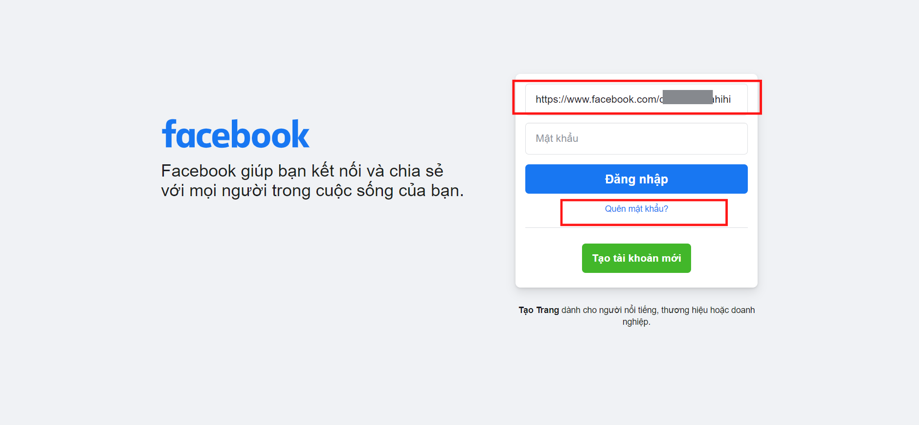 lấy lại mật khẩu facebook không cần số điện thoại