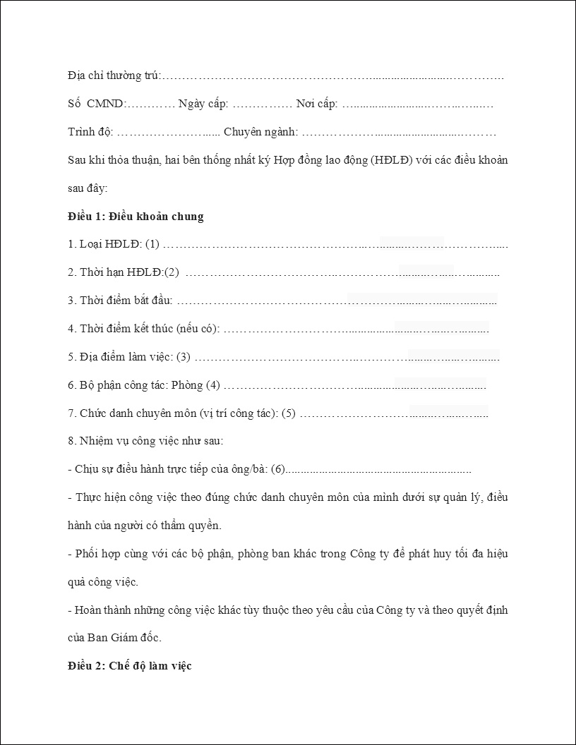 Mẫu hợp đồng điện tử