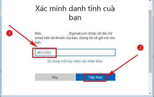 quên mật khẩu Outlook