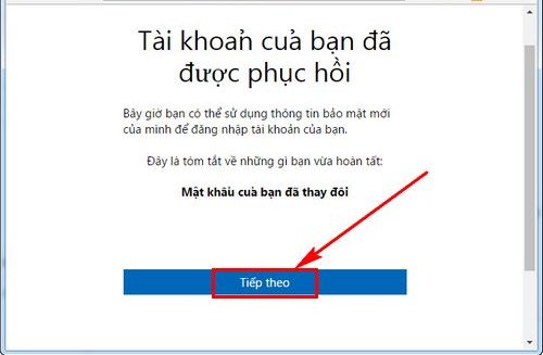 quên mật khẩu Outlook