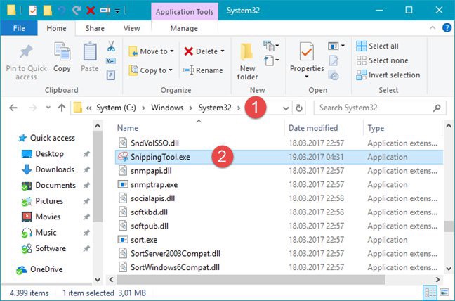 snipping tool win 10