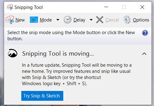 snipping tool win 10