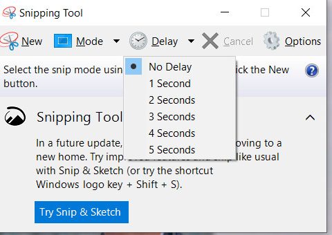 snipping tool win 10