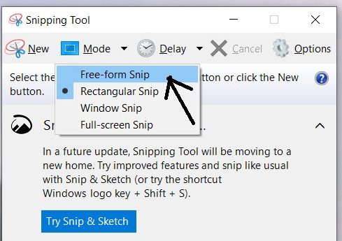 snipping tool win 10
