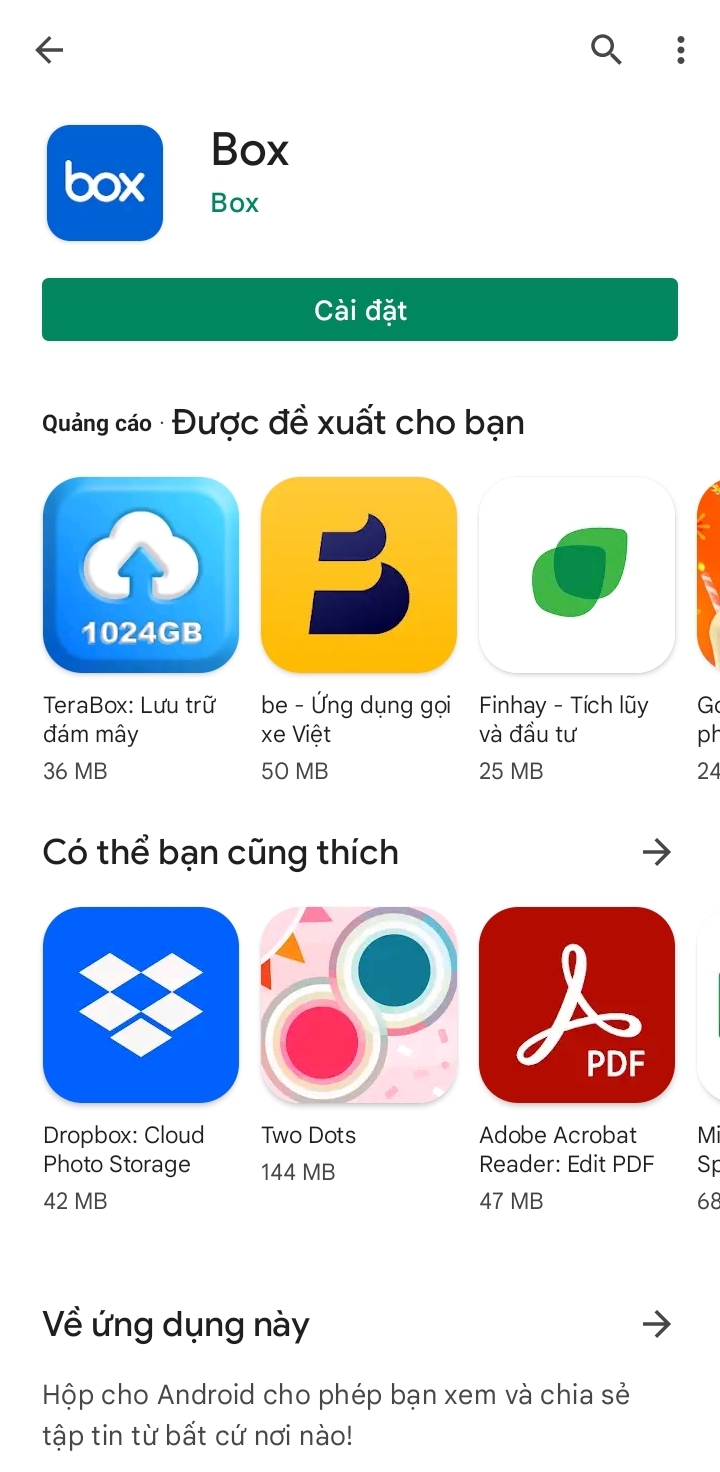 Tăng dung lượng Box