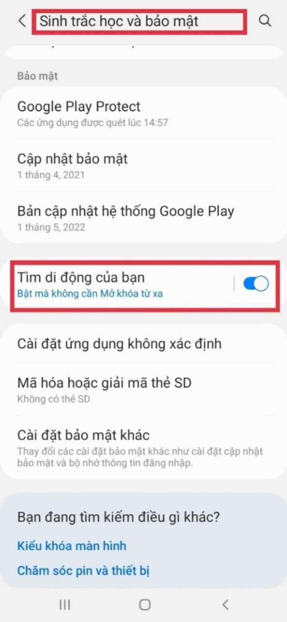 trình quản lý thiết bị android