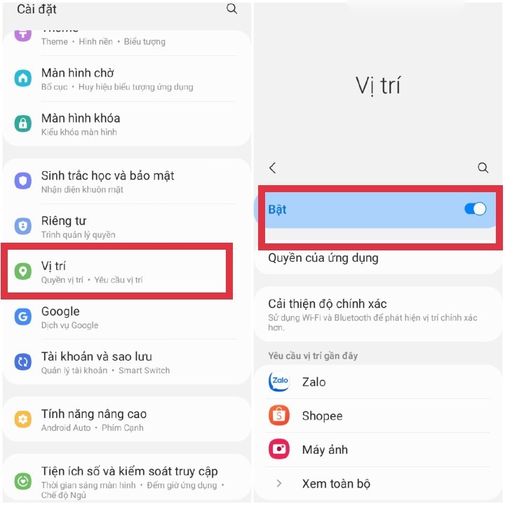 trình quản lý thiết bị android