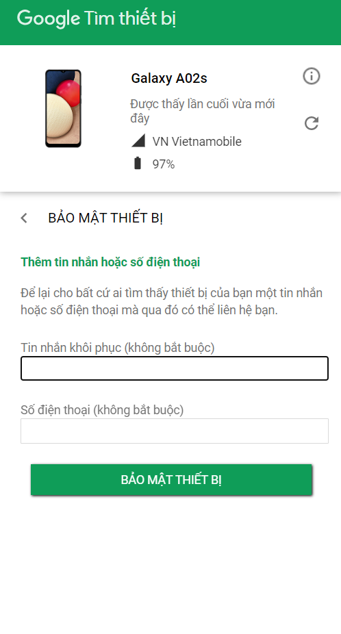 trình quản lý thiết bị android