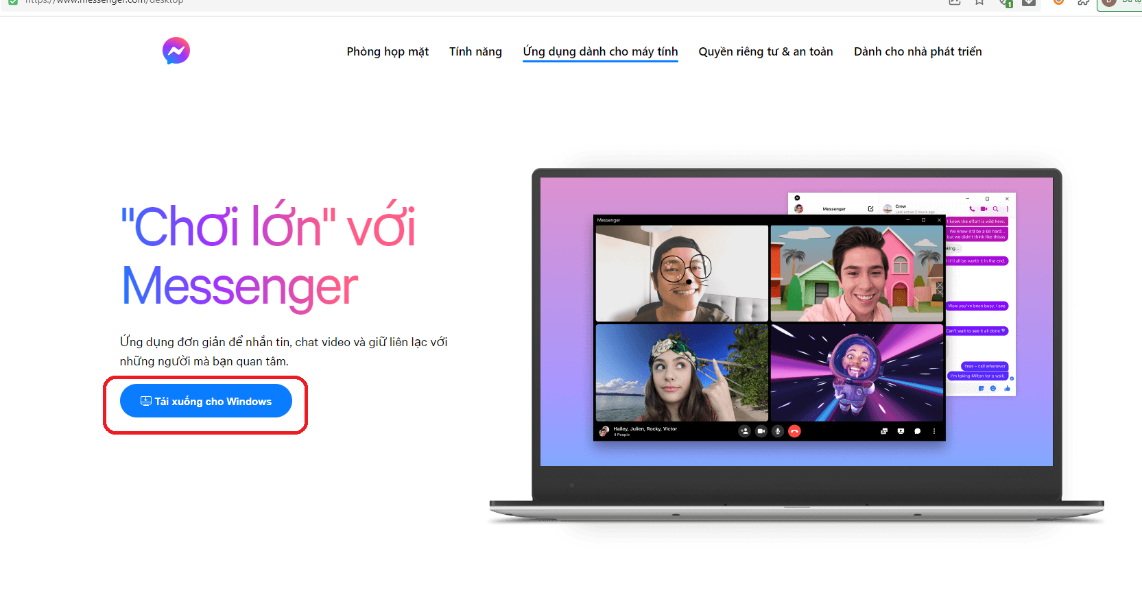 cách tải Facebook cho máy tính win 10