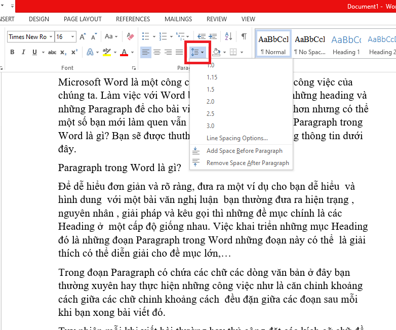 paragraph trong word là gì
