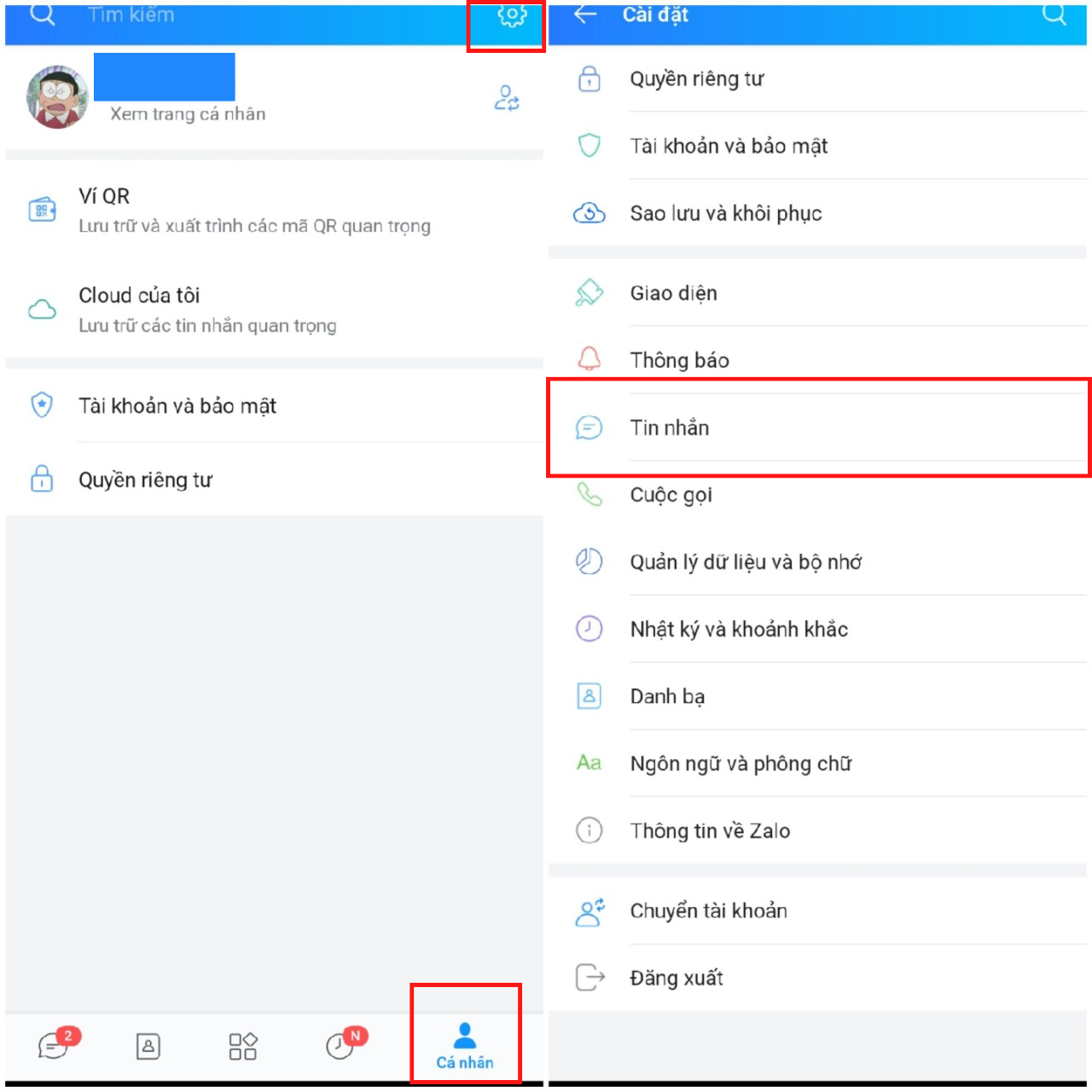 cách chặn tin nhắn từ người lạ trên zalo