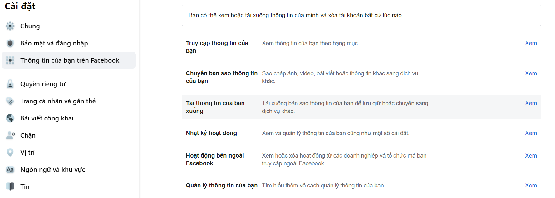 cách xem tin nhắn đã xóa trên messenger