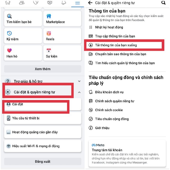cách xem tin nhắn đã xóa trên messenger