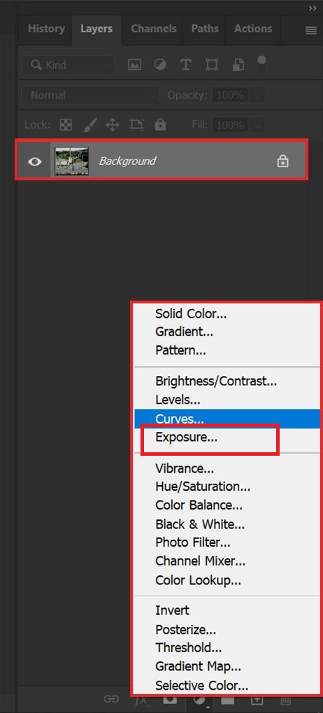 chỉnh sáng ảnh trong Photoshop