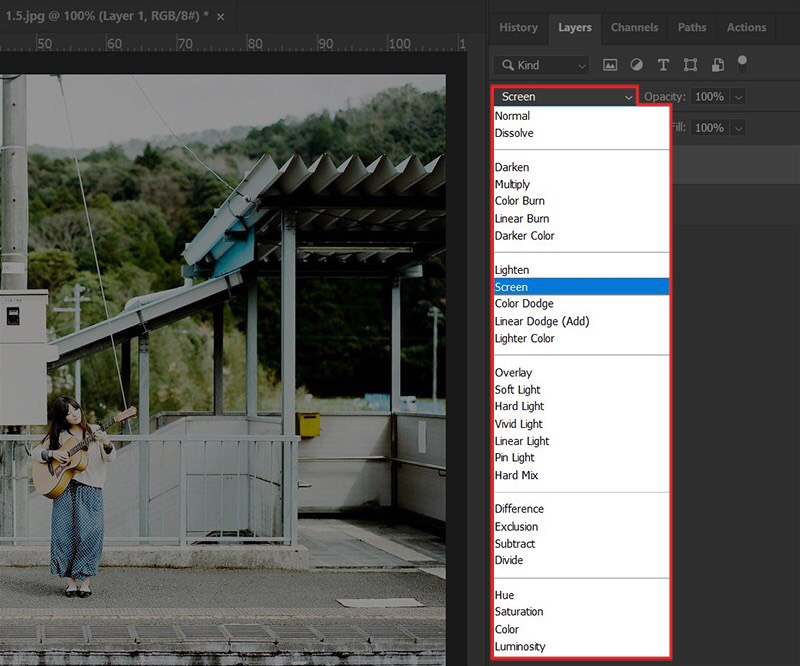 chỉnh sáng ảnh trong Photoshop