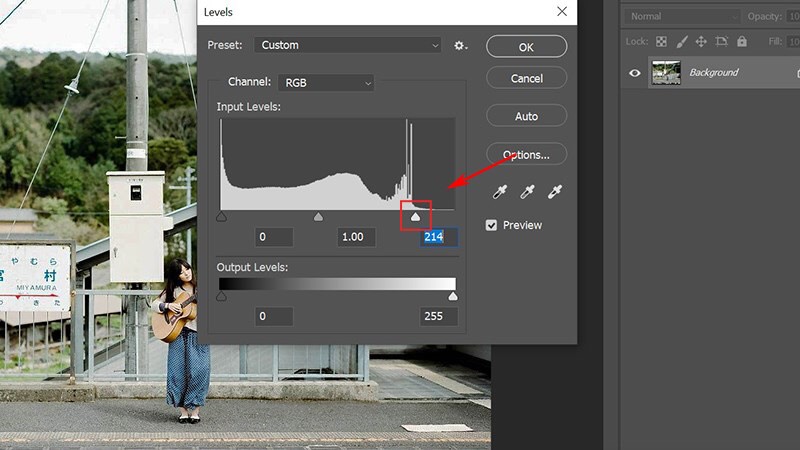 chỉnh sáng ảnh trong Photoshop