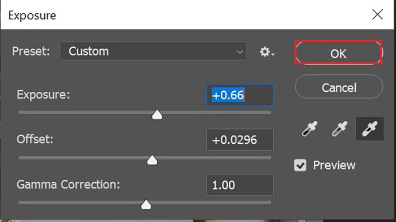chỉnh sáng ảnh trong Photoshop