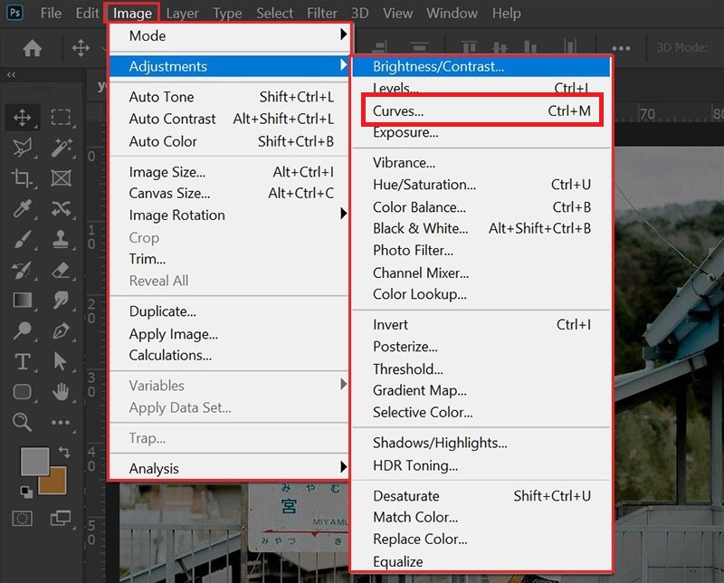 chỉnh sáng ảnh trong Photoshop