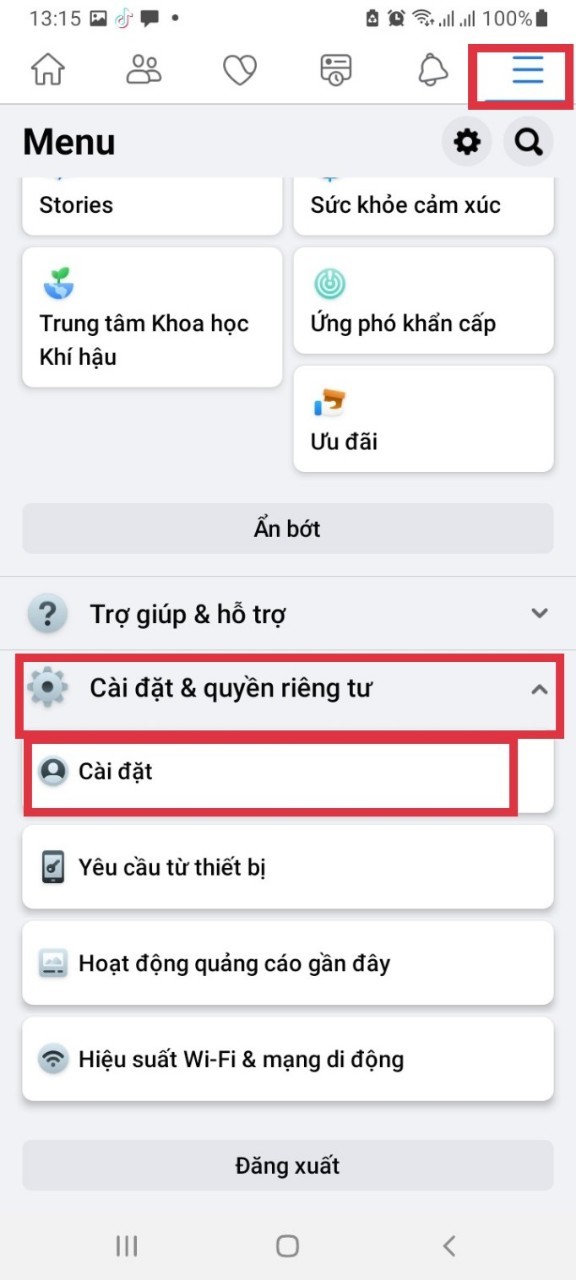 chuyển facebook sang chế độ tối
